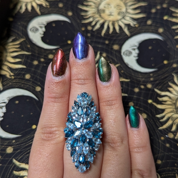 Sterling Silver Blue Topaz Ring - Picture 9 of 9